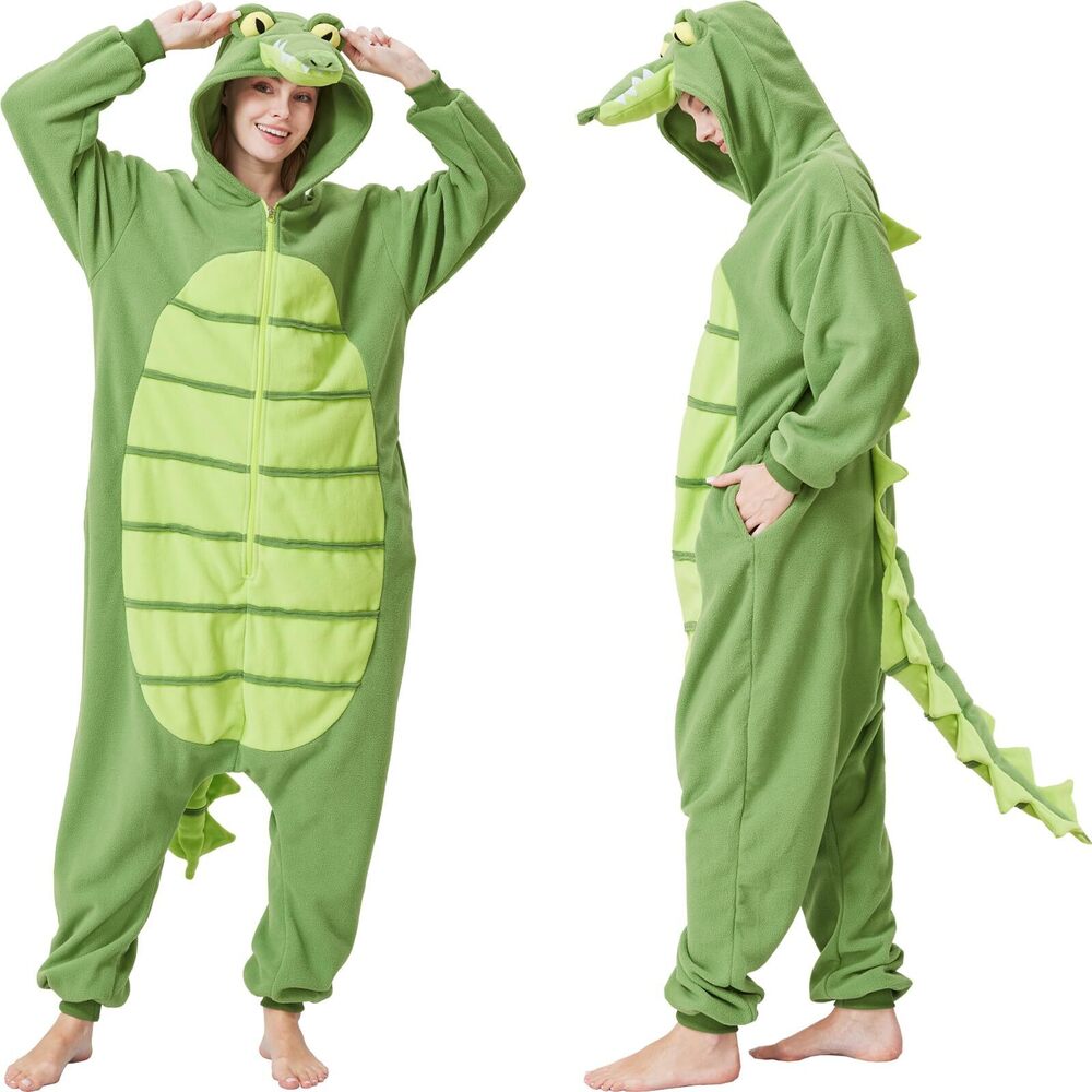 2117 Alligator Crocodile Adult Onesie - Fun Halloween Animal Costume Cozy
